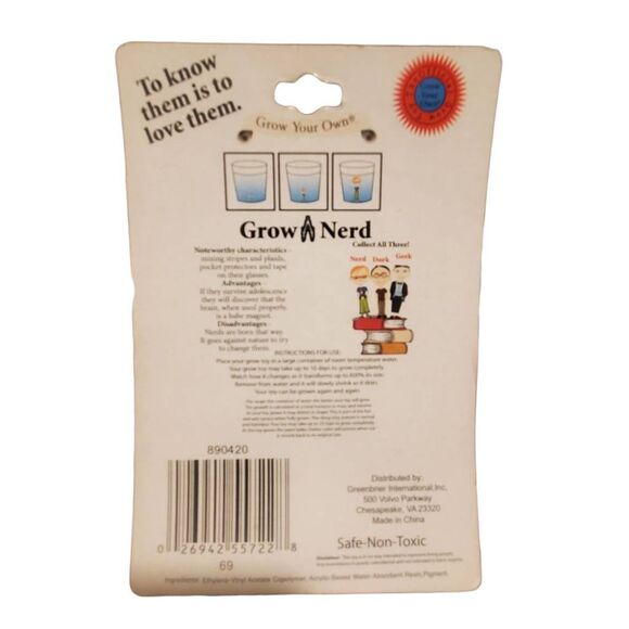 Grow-A-Nerd Collectible Figure – “Brains Are Sexy!” Expandable Toy - Picture 2 of 2